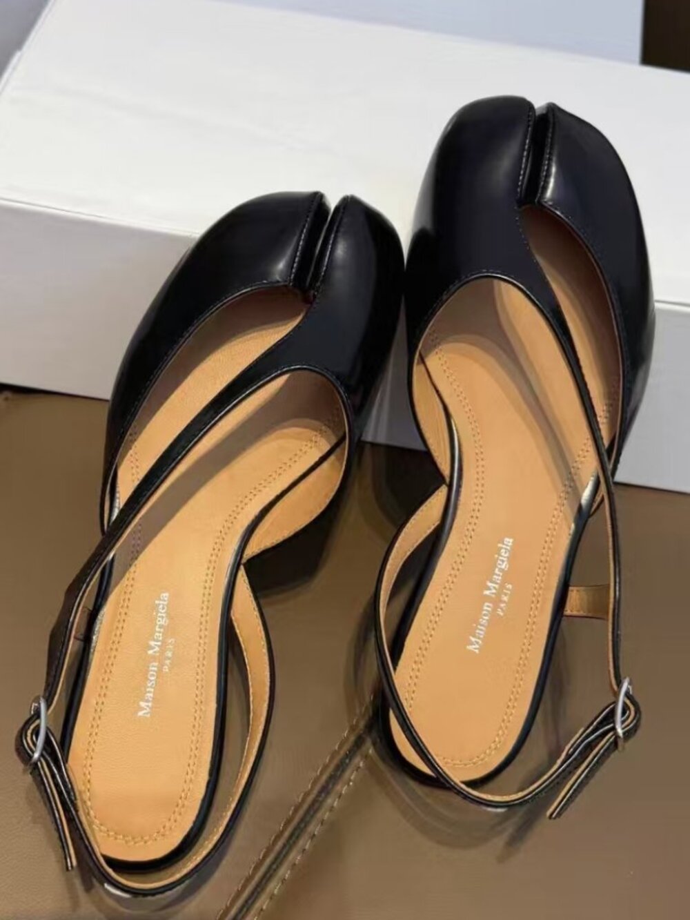 Maison Martin Margiela Black Tabi Slingback Ankle Boots & Booties
